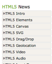 HTML5 Menu